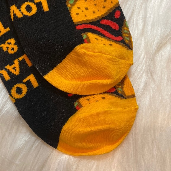 Rusty Taco, “Love, Laugh & Eat Tacos” Socks, Orange & Black, Promo Item, New - Picture 8 of 8